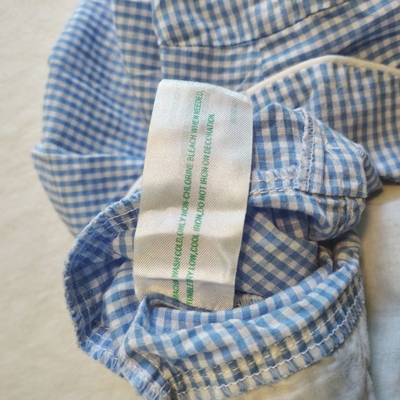 Lil Cactus Boys Checked Blue White Easter Jon Jon Outfit Size 12-18 Months - Picture 5 of 6